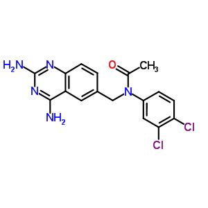 N-[(2,4-二氨基喹唑啉-6-基)甲基]-n-(3,4-二氯苯基)乙酰胺结构式_52128-26-4结构式