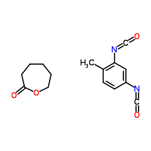 2-氧杂环庚烷酮与 2,4-二异氰酸-1-甲基苯聚合物结构式_52136-46-6结构式