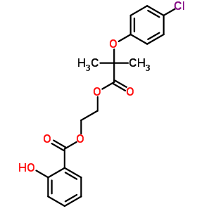2-羟基苯甲酸 2-[2-(4-氯苯氧基)-2-甲基-1-氧代丙氧基]乙酯结构式_52161-14-5结构式
