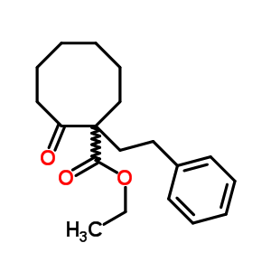 2-乙氧甲酰-2-(beta-苯基乙基)环辛酮结构式_52186-03-5结构式
