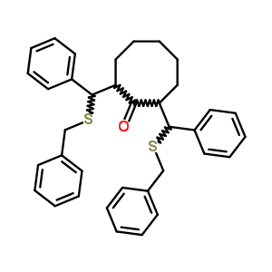 2,8-双((alpha-苄基硫代)苄基)环辛酮结构式_52186-07-9结构式