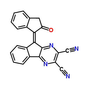 9-(2,3-二氢-2-氧代-1H-茚-1-基)-9h-茚并[1,2-b]吡嗪-2,3-二甲腈结构式_52197-19-0结构式