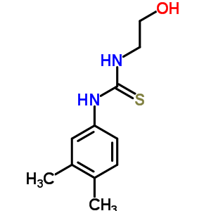 3-(3,4-二甲基苯基)-1-(2-羟基乙基)硫代脲结构式_52266-72-5结构式