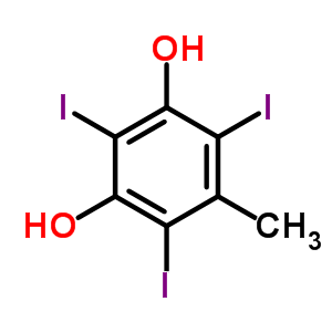 2,4,6-三碘-5-甲基邻苯二酚结构式_52273-49-1结构式