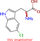 (S)-2-氨基-3-(5-氯-1H-吲哚-3-基)-丙酸结构式_52448-15-4结构式