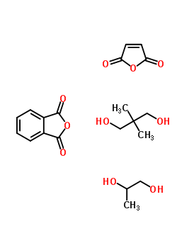 1,3-异苯并呋喃二酮与 2,2-二甲基-1,3-丙烷二醇, 2,5-呋喃二酮和 1,2-丙烷二醇聚合物结构式_52453-94-8结构式