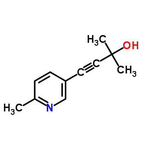 2-甲基-4-(6-甲基-3-吡啶)-3-丁炔-2-醇结构式_52535-35-0结构式