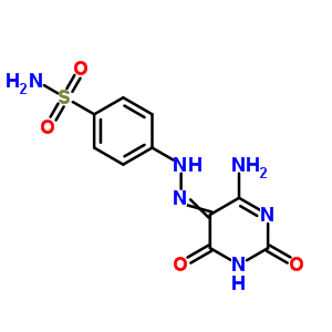4-[2-(6-氨基-1,2,3,4-四氢-2,4-二氧代-5-嘧啶)二氮杂烯]-苯磺酰胺结构式_52551-02-7结构式