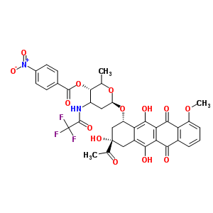 N-三氟乙酰氨基-4’-p-硝基苯甲酰柔红霉素结构式_52583-24-1结构式