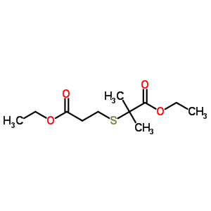 2-[(3-乙氧基-3-氧代丙基)硫代]-2-甲基丙酸乙酯结构式_52662-42-7结构式