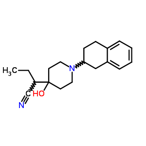 4-(1-氰基丙基)-1-(1,2,3,4-四氢萘-2-基)哌啶-4-醇结构式_52664-17-2结构式