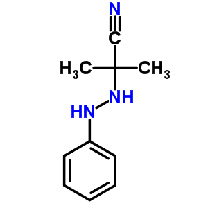 2-甲基-2-(2-苯肼基)丙腈结构式_52722-61-9结构式