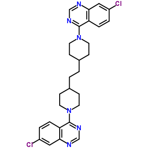 7-氯-4-[4-[2-[1-(7-氯喹唑啉-4-基)-4-哌啶]乙基]-1-哌啶]喹唑啉结构式_52791-50-1结构式