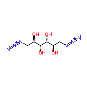 1,6-二叠氮基-1,6-二脱氧-D-甘露醇结构式_52868-75-4结构式