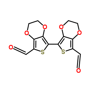 2,2,3,3-四氢-[5,5-bi噻吩并[3,4-b]-1,4-二噁英]-7,7-二羧醛结构式_528870-51-1结构式