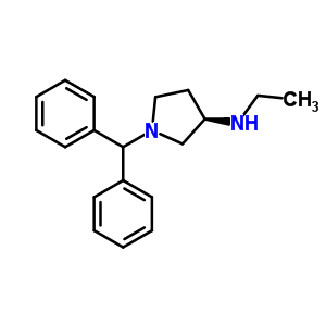 (3R)-1-(diphenylmethyl)-n-ethyl-3-pyrrolidinamineStructure,52963-49-2Structure (3R)-1-(diphenylmethyl)-n-ethyl-3-pyrrolidinamine Structure,52963-49-2Structure