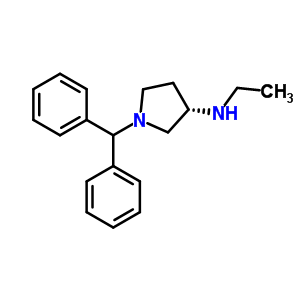 (3S)-n-乙基-1-(二苯基甲基)-3-吡咯烷胺结构式_52963-50-5结构式
