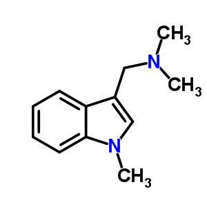 N,N,1-三甲基-1H-吲哚-3-甲胺结构式_52972-61-9结构式