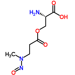 O-(n-亚硝基-n-甲基-beta-丙氨酰基)-l-丝氨酸结构式_52977-61-4结构式