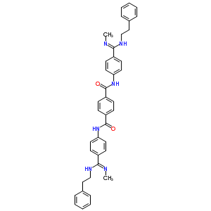 N,N-双[4-(n-甲基-n-苯乙基-甲脒基)苯基]苯-1,4-二羧酰胺结构式_5300-53-8结构式