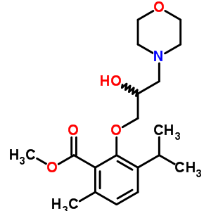 3-(2-羟基-3-吗啉丙氧基)-p-异丙基苯-2-羧酸甲酯结构式_53206-84-1结构式