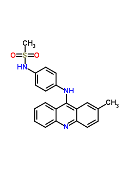 N-[4-(2-甲基-9-吖啶基氨基)苯基]甲烷磺酰胺结构式_53222-10-9结构式