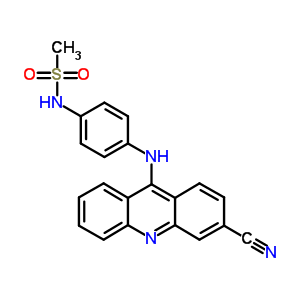 N-[4-[(3-氰基-9-吖啶基)氨基]苯基]甲烷磺酰胺结构式_53251-06-2结构式