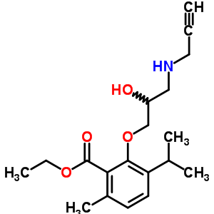 3-[2-羟基-3-(2-丙炔氨基)丙氧基]-p-异丙基苯-2-羧酸乙酯结构式_53251-80-2结构式
