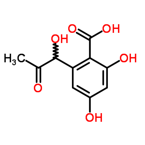 2,4-二羟基-6-(1-羟基-2-氧代丙基)苯甲酸结构式_53279-31-5结构式