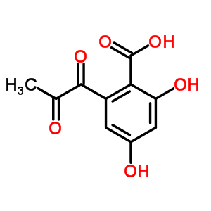2,4-二羟基-6-(1,2-二氧代丙基)苯甲酸结构式_53279-32-6结构式