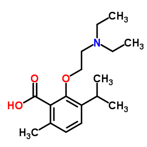 3-(2-二乙基氨基乙氧基)-p-异丙基苯-2-羧酸结构式_53335-18-5结构式