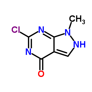 6-氯-1-甲基-1H-吡唑并[3,4-d]嘧啶-4(7h)-酮结构式_5334-35-0结构式