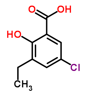 5-氯-3-乙基-2-羟基苯甲酸结构式_53347-09-4结构式