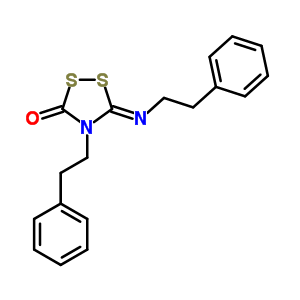4-苯乙基-5-苯乙基亚氨基-1,2,4-二噻唑啉-3-酮结构式_5338-83-0结构式