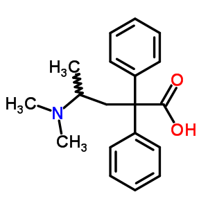 4-二甲基氨基-2,2-二苯基戊酸结构式_5348-94-7结构式