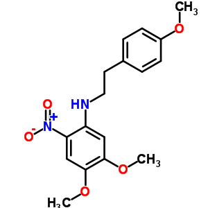 n-(4,5-二甲氧基-2-硝基苯基)-4-甲氧基-苯乙胺结构式_53493-60-0结构式