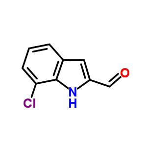 7-氯-1H-吲哚-2-甲醛结构式_53590-65-1结构式