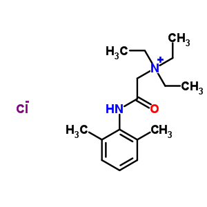 N-(2,6-二甲基苯基氨基甲酰甲基)三乙基氯化胺结构式_5369-03-9结构式