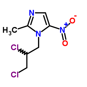 1-(2,3-二氯丙基)-2-甲基-5-硝基-1H-咪唑结构式_53726-70-8结构式