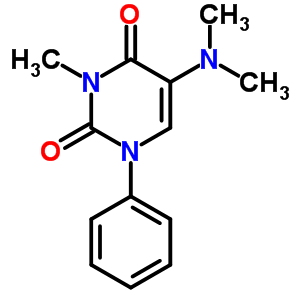 5-(二甲基氨基)-3-甲基-1-苯基尿嘧啶结构式_53727-38-1结构式