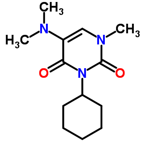 3-环己基-5-(二甲基氨基)-1-甲基尿嘧啶结构式_53727-40-5结构式
