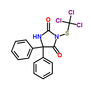 5,5-二苯基-3-(三氯甲基硫代)乙内酰脲结构式_53743-19-4结构式