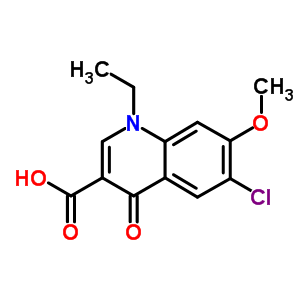 6-Chloro-1-ethyl-1,4-dihydro-7-methoxy-4-oxo-3-quinolinecarboxylic acidStructure,53776-42-4Structure 6-Chloro-1-ethyl-1,4-dihydro-7-methoxy-4-oxo-3-quinolinecarboxylic acid Structure,53776-42-4Structure
