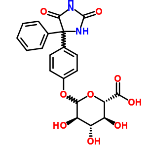 5-苯基-5-(4-羟基苯基)乙内酰脲葡萄糖苷酸结构式_53819-79-7结构式