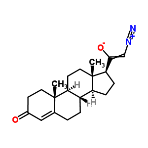 21-二氮杂-4-孕烯-3,20-二酮结构式_53892-00-5结构式