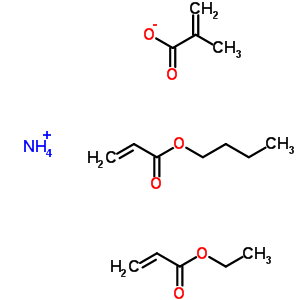 2-甲基-2-丙烯酸与 2-丙烯酸丁酯和 2-丙烯酸乙酯聚合物铵盐结构式_53934-25-1结构式