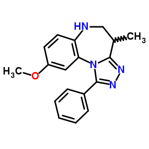 5,6-二氢-9-甲氧基-4-甲基-1-苯基-4H-[1,2,4]噻唑并[4,3-a][1,5]苯并二氮杂卓结构式_54028-95-4结构式