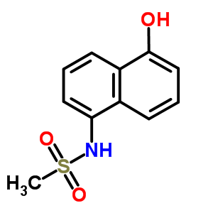 N-(5-羟基-1-萘)甲烷磺酰胺结构式_54179-49-6结构式