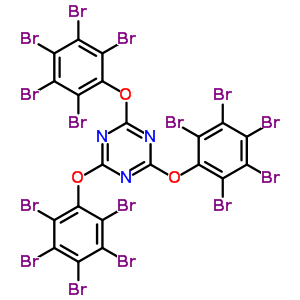 2,4,6-三(五溴苯氧基)-1,3,5-三嗪结构式_54203-05-3结构式