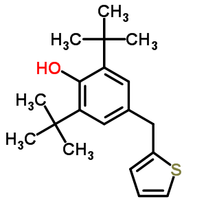 2,6-双(1,1-二甲基乙基)-4-(2-噻吩甲基)-苯酚结构式_5429-76-5结构式